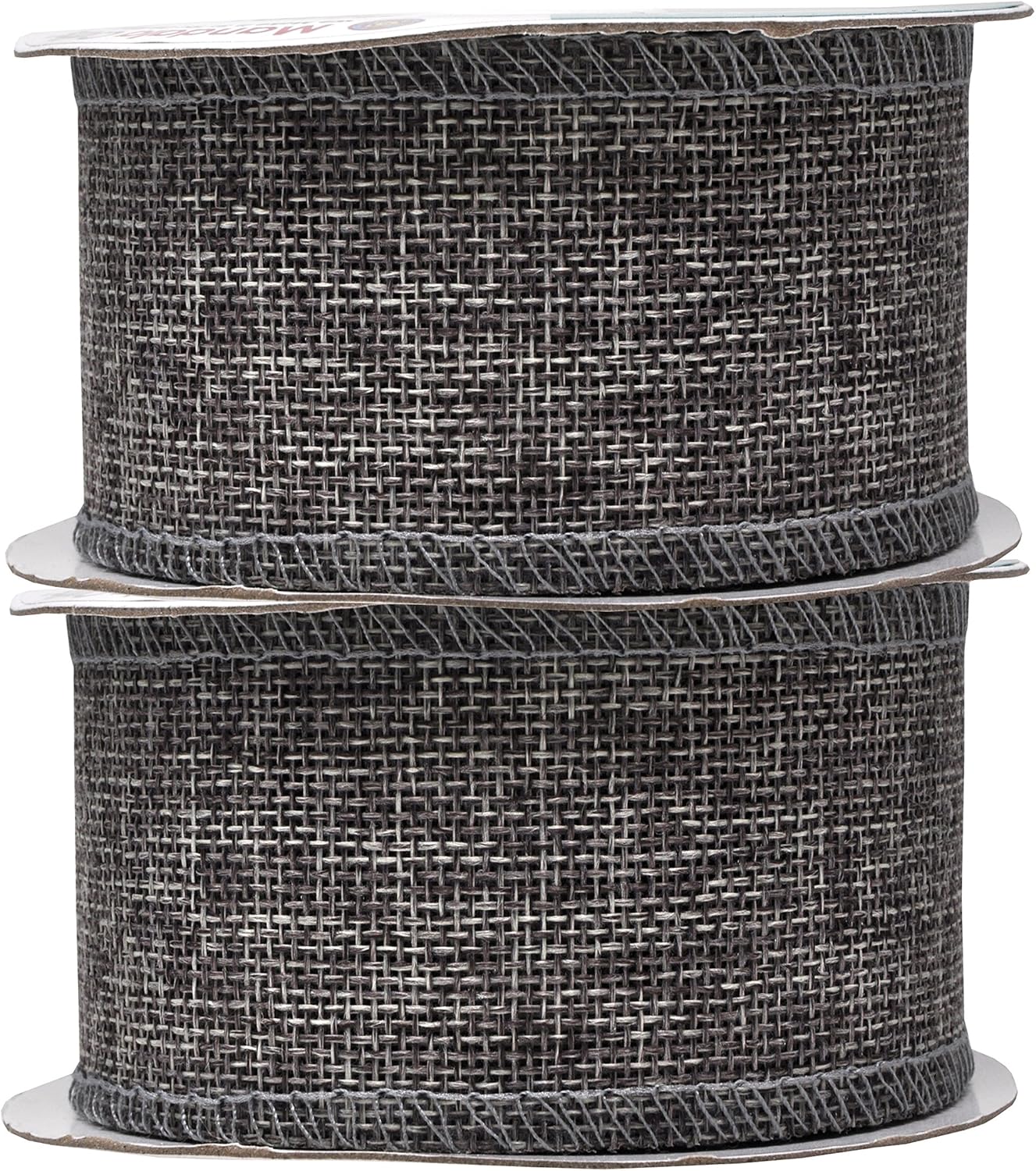 Mandala Crafts Gray Burlap Ribbon 2 Inches Wide Jute Ribbons for Crafts - 20 Yds Roll Rustic Burlap Wrap Trim Ribbons for Wreaths Bows Wedding Party Decoration