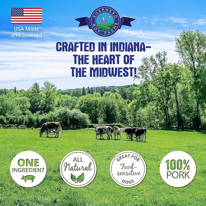 Shepherd Boy Farms Freeze Dried Dog and Cat Treats, Pork Heart, All Natural Single Ingredient Freeze-Dried Dog Treat & Snacks, Made in USA, High Protein, Essential Nutrition of Raw Food, 3oz